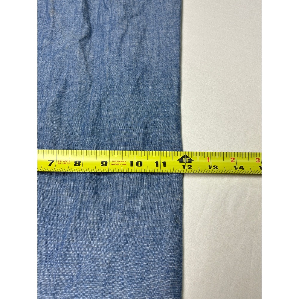 NWT Lauren Ralph Lauren Woman 16W W40 L32 Blue Chambray Wide Leg Pleated Pants - Picture 10 of 12